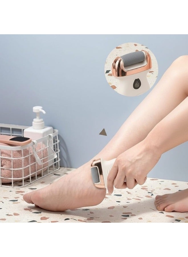 هابي هوم جهاز تقشير القدم الكهربائي - 2 رؤوس، شحن USB، لإزالة الجلد الميت وتنعيم القدمين - Image 2